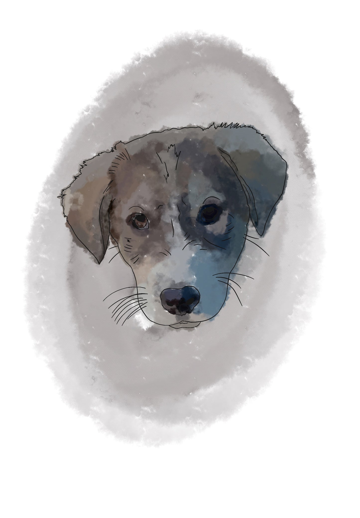 Aquarell Hundeporträt