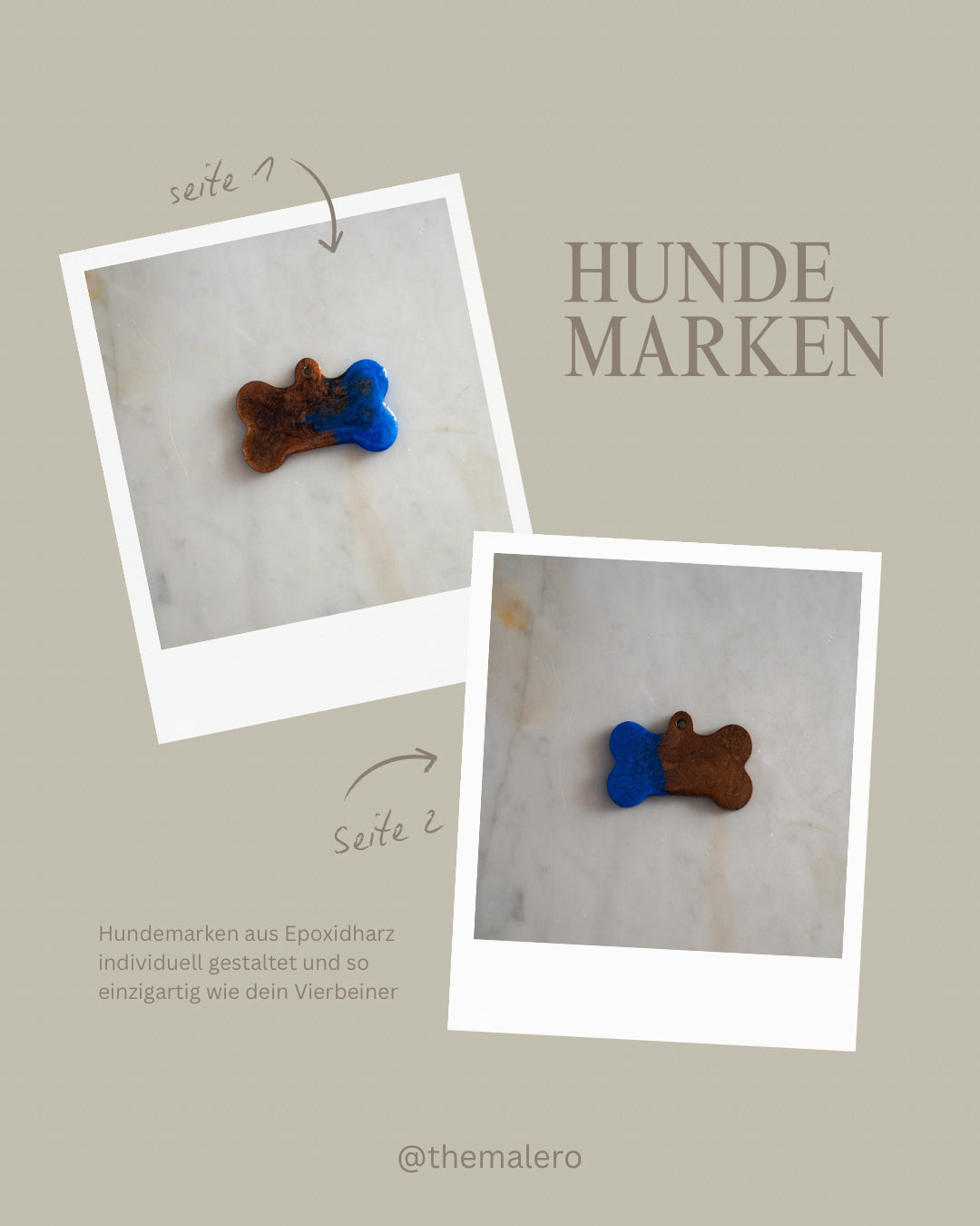 Hundemarke Knochen