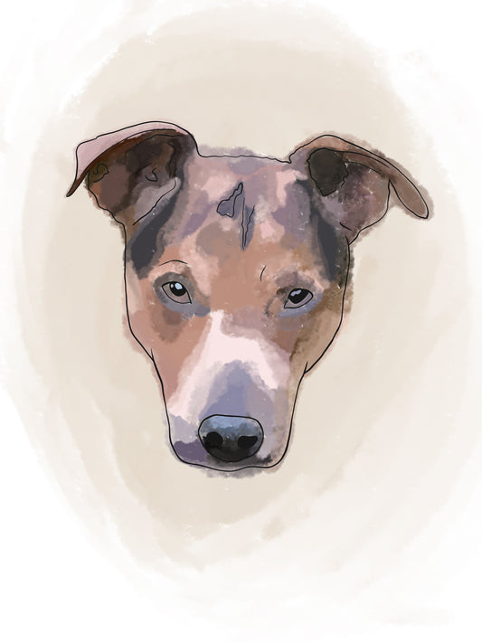 Aquarell Hundeporträt